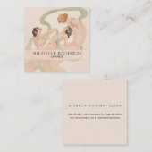 ヴィンテージフェミニン新しい スクエア名刺 (正面/裏面)