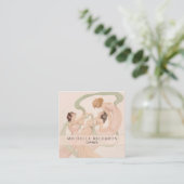 ヴィンテージフェミニン新しい スクエア名刺 (スタンド正面)