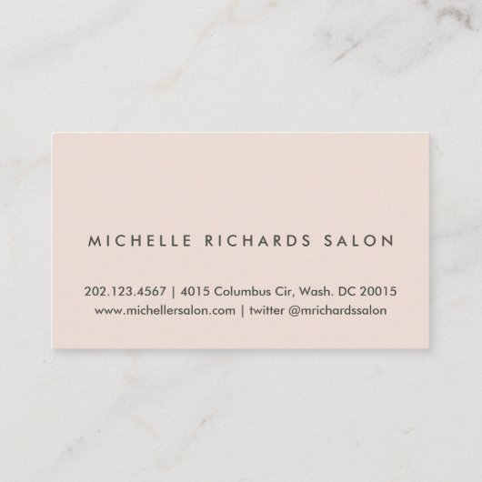 ヴィンテージフェミニン新しい 名刺 (裏面)