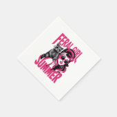 ヴィンテージフェラルガールサマーオポッサムラクおもしろいーン スタンダードカクテルナプキン (角)