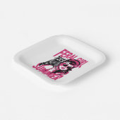 ヴィンテージフェラルガールサマーオポッサムラクおもしろいーン ペーパープレート (傾斜あり)