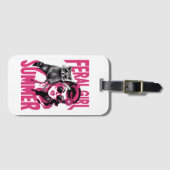 ヴィンテージフェラルガールサマーオポッサムラクおもしろいーン ラゲッジタグ (正面横)