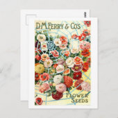 ヴィンテージフェリー花種広告 ポストカード (正面/裏面)