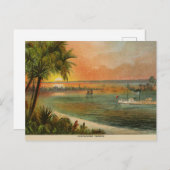 ヴィンテージフェルナンディナハーバーアメリアアイランドフロリダ ポストカード (正面/裏面)