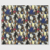 ヴィンテージフェルナンドレジャーウーマンインブルー ラッピングペーパー (フラット)