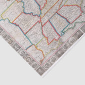 ヴィンテージフェルプスの州国統一された地図 薄葉紙 (詳細)