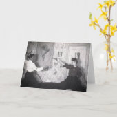 ヴィンテージフェンシングノートカード カード (黄色い花)