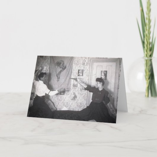 ヴィンテージフェンシングノートカード カード (正面)