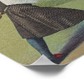 ヴィンテージフェンシングビクトリアンプリント。 ポスター (角)