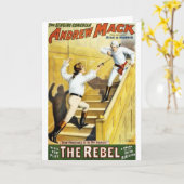 ヴィンテージフェンシングポスターノートカード カード (黄色い花)