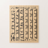 ヴィンテージフェンシング剣術図(1907) ジグソーパズル (縦)