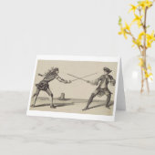 ヴィンテージフェンシング!ヴィンテージフェンシングノートカード カード (黄色い花)