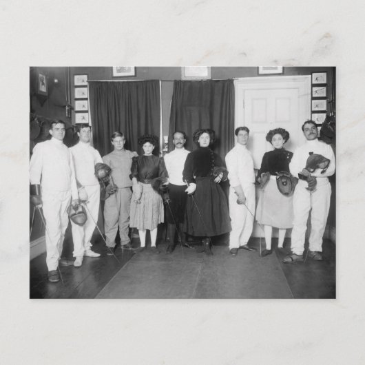 ヴィンテージフェンシング、1900年代初期 ポストカード (正面)