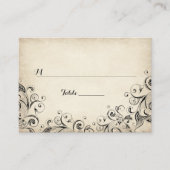 ヴィンテージフエレガントロッシュフラットテーブル座席表 名刺 (正面)