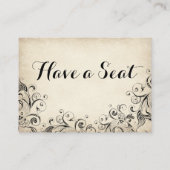 ヴィンテージフエレガントロッシュフラットテーブル座席表 名刺 (裏面)