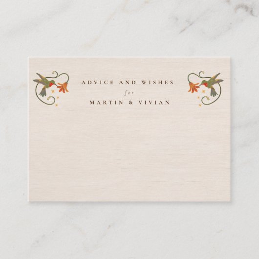 ヴィンテージフォアフローラティーアドバイスカード エンクロージャーカード (正面)