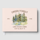 ヴィンテージフォギーグリーンフォレストウォーターカラーキャビンロッジ ゲストブック (正面)