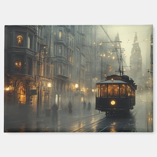 ヴィンテージフォギー路面電車冷凍機マグネット マグネット (正面)