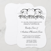 ヴィンテージフォックスの結婚式招待状 招待状 (正面/裏面)