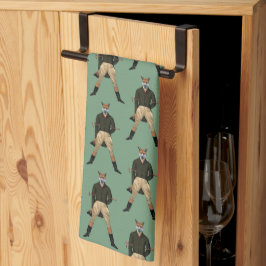 ヴィンテージフォックス狩りティータオル キッチンタオル