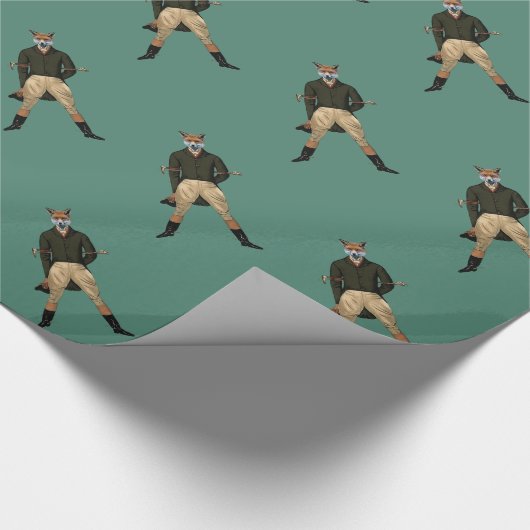 ヴィンテージフォックス狩りラッピング紙 ラッピングペーパー (角)