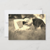 ヴィンテージフォトウェディングRSVPカード 出欠カード (裏面)