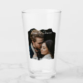 ヴィンテージフォトカップルカスタマイズギフトビール タンブラーグラス (正面)