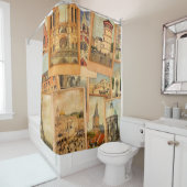 ヴィンテージフォトカードの照合。ヨーロッパ、中東 シャワーカーテン (インサイチュ)