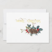 ヴィンテージフォトカードメリークリスマスフォイルスタイル 案内状 (裏面)