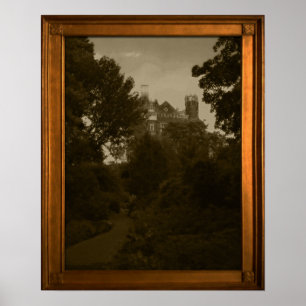 ヴィンテージフォトキャッスル偽フレーム幽霊のよく出るハウスプロップ ポスター