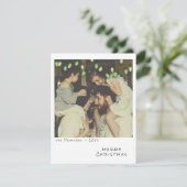 ヴィンテージフォトクリスマスカードグリーン&イエローライト シーズンカード (スタンド正面)