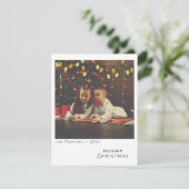 ヴィンテージフォトクリスマスカード – 赤と黄色のライト シーズンカード (スタンド正面)