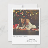 ヴィンテージフォトクリスマスカード – 赤と黄色のライト シーズンカード (正面)