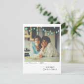 ヴィンテージフォトクリスマスカード – 青いライト シーズンカード (スタンド正面)