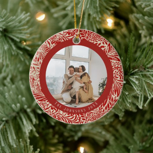 ヴィンテージフォトクリスマスツリーオーナメント セラミックオーナメント (ツリー)