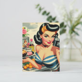 ヴィンテージフォトグラファーのピンアップ ポストカード (スタンド正面)