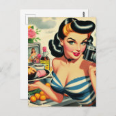 ヴィンテージフォトグラファーのピンアップ ポストカード (正面/裏面)