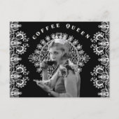 ヴィンテージフォトコーヒークイーンポストカード ポストカード (正面)
