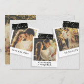 ヴィンテージフォトスナップショット和紙テー結婚プ セーブザデート (正面/裏面)