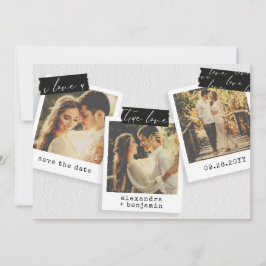 ヴィンテージフォトスナップショット和紙テー結婚プ セーブザデート