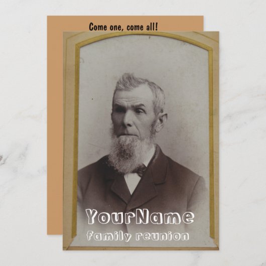 ヴィンテージフォトファミリー懇親会 招待状 (正面/裏面)