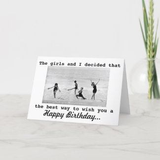 ヴィンテージフォトフォトインタープリティブダンスガールズ誕生日 カード