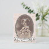 ヴィンテージフォトフラワー子はがき ポストカード (スタンド正面)