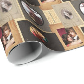 ヴィンテージフォトフレームアンティークファミリフォトアルバム ラッピングペーパー (ロールコーナー)