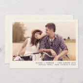 ヴィンテージフォトフレームセーブ・ザ・デート案内 セーブザデート (正面/裏面)