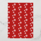 ヴィンテージフォトフレームレトログリーティング金ゴールド 箔シーズンカード (裏面)