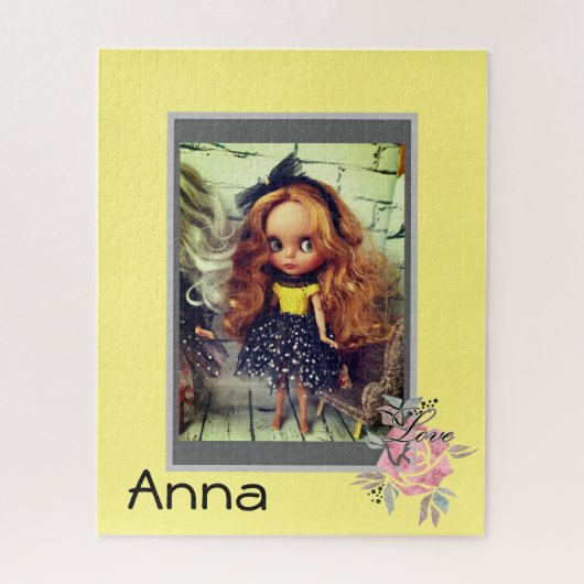 ヴィンテージフォトフレーム、ヴィンテージ、レトロ、フォトフレーム ジグソーパズル (縦)