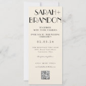 ヴィンテージフォトブースタイポグラフィQrcode 結婚's 招待状 (裏面)