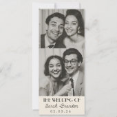 ヴィンテージフォトブースタイポグラフィQrcode 結婚's 招待状 (正面)