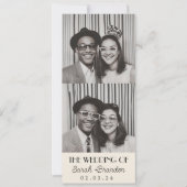 ヴィンテージフォトブースタイポグラフィQrcode 結婚's 招待状 (正面)